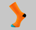orange cycling socks hi-vis