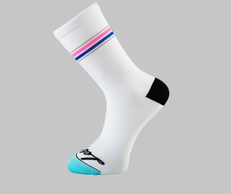 Pin Stripe - Cycling Socks - Pink