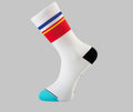 white cycling socks temp Pongo London cycling socks
