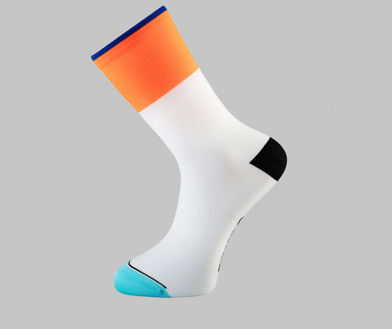 orange cycling socks dip  Pongo London socks Netherland cycling socks