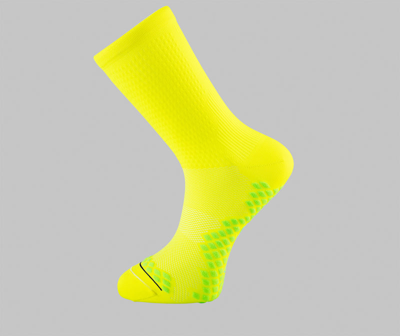 fluorescent yellow cycling socks Pongo London cycling
