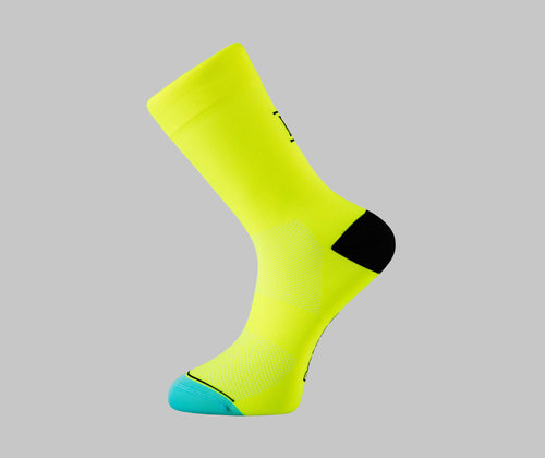 fluro yellow cycling socks pro race